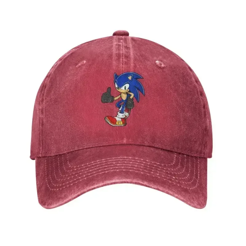 thumbnail image 1 of Gorra de béisbol clásica de algodón Sonics para mujer y hombre, ajustable, personalizada, unisex, con dibujos animados de anime japonés, para papá, para verano, 1 of 5
