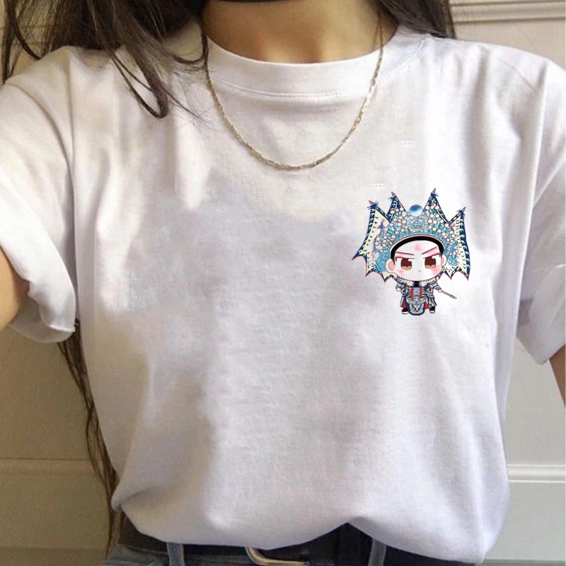 Maglietta semplice e carina da donna Maglietta oversize estiva Divertente tascabile Cartoni animati Stampa magliette Casual Manica corta O-Collo Tops861_voghion.com