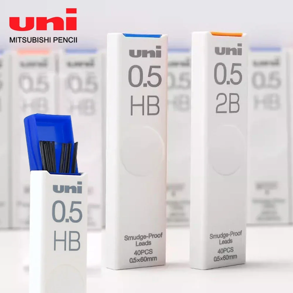 1/3Pcs 일본 UNI UL-S 기계식 연필 리드 코어 방오 방지 얼룩 방지 두꺼운 검정색 깨지지 않는 학생용 연필심