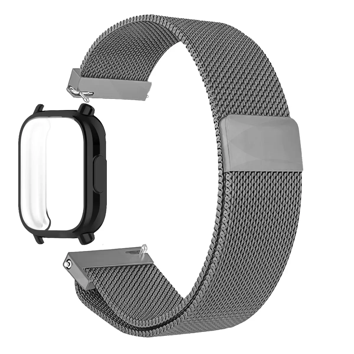 Milanese Mesh Strap with Case and Screen Protector - Premium Watchband Bracelet Accessories