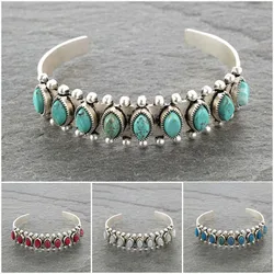 Vintage Tibet Turquoise Bracelet for Women Men Bangles Bracelets Bohemian Ethnic Gypsy Indian Afghan Turkish Jewelry
