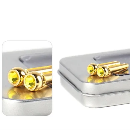 Set Perni Per Ponte Chitarra In Ottone Con Testa In Cristallo - 6 Pezzi Colorati, Per Migliorare Il Suono - Foto 6