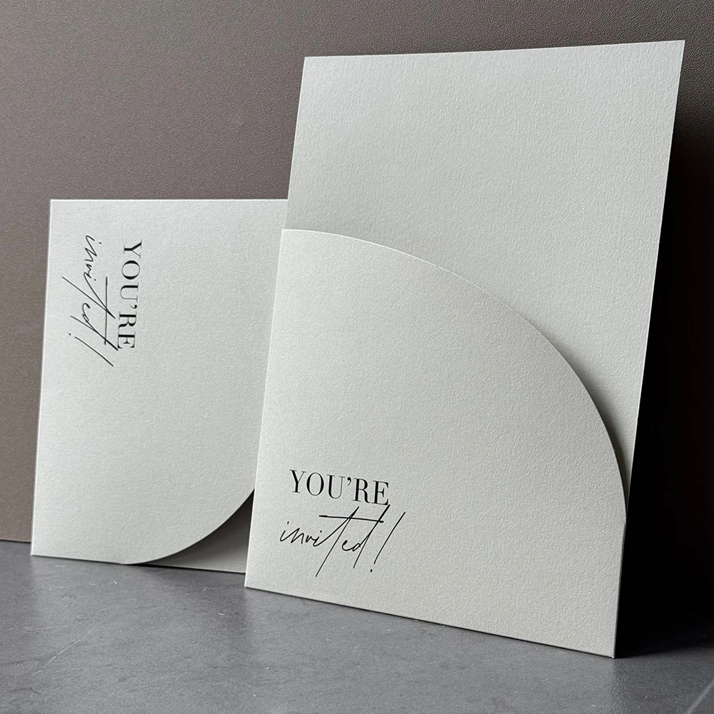 10 pieces Pocket save the date Wedding Invitation Cover, Engagement XV Birthday Baptism Simple Invitations Envelope，5*7inch invi