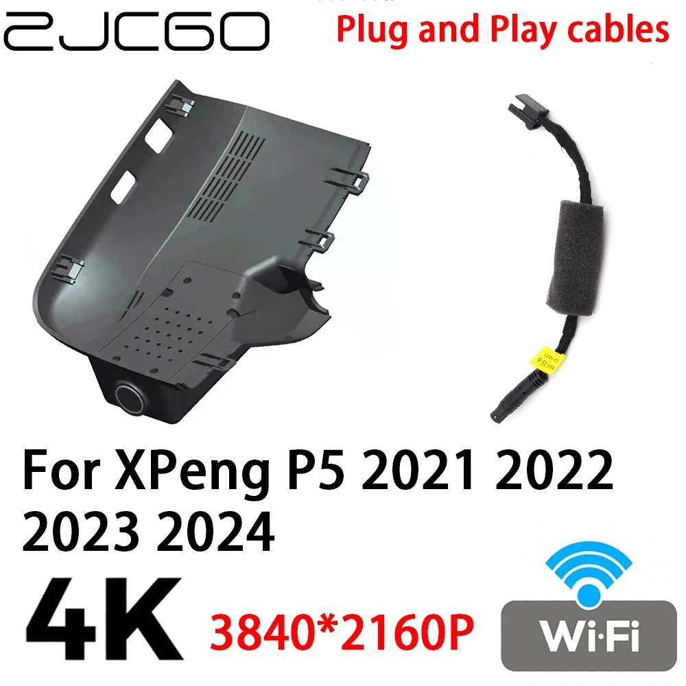 

ZJCGO 4K 2160P Car DVR Dash Cam Camera Video Recorder Plug and Play for XPeng P5 2021 2022 2023 2024