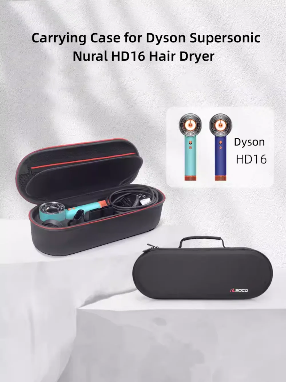 Hard Carrying Case Compatible with Dyson Supersonic Nural HD16