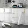 PVC DIY Pearl Film Waterproof Wallpaper Room Self-adhesive Black White Wardrobe Kitchen High Gloss Paste Furniture Wall Stickers 2