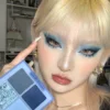 4-Color Starry Sky Blue Eyeshadow Palette Blue Eyeshadow Palette Shimmer Glitter Matte Eye Shadow Shades Neon Pigments 1