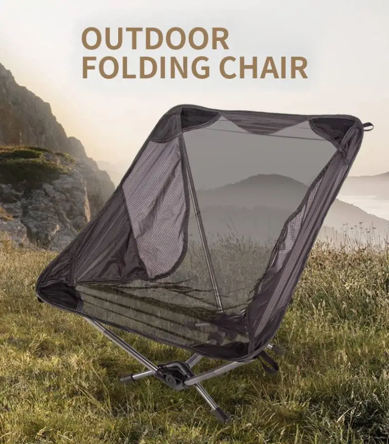 Camping chair low profile folding chair for camping beach picnic barbeques sporting event with carry bag folding chair