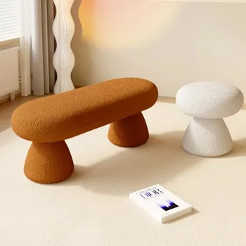 Bouclé Ottoman Bench 1