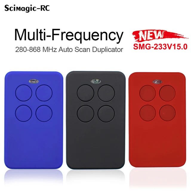 Garage Control Door Remote Control 287MHz 433.92MHz 868MHz Fixed Rolling Code Gate Command Transmitter 280-900MHz Door Opener 1