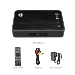 Compact 4K Ultra HD Multimedia Player with USB and SD Support (USA Plug)