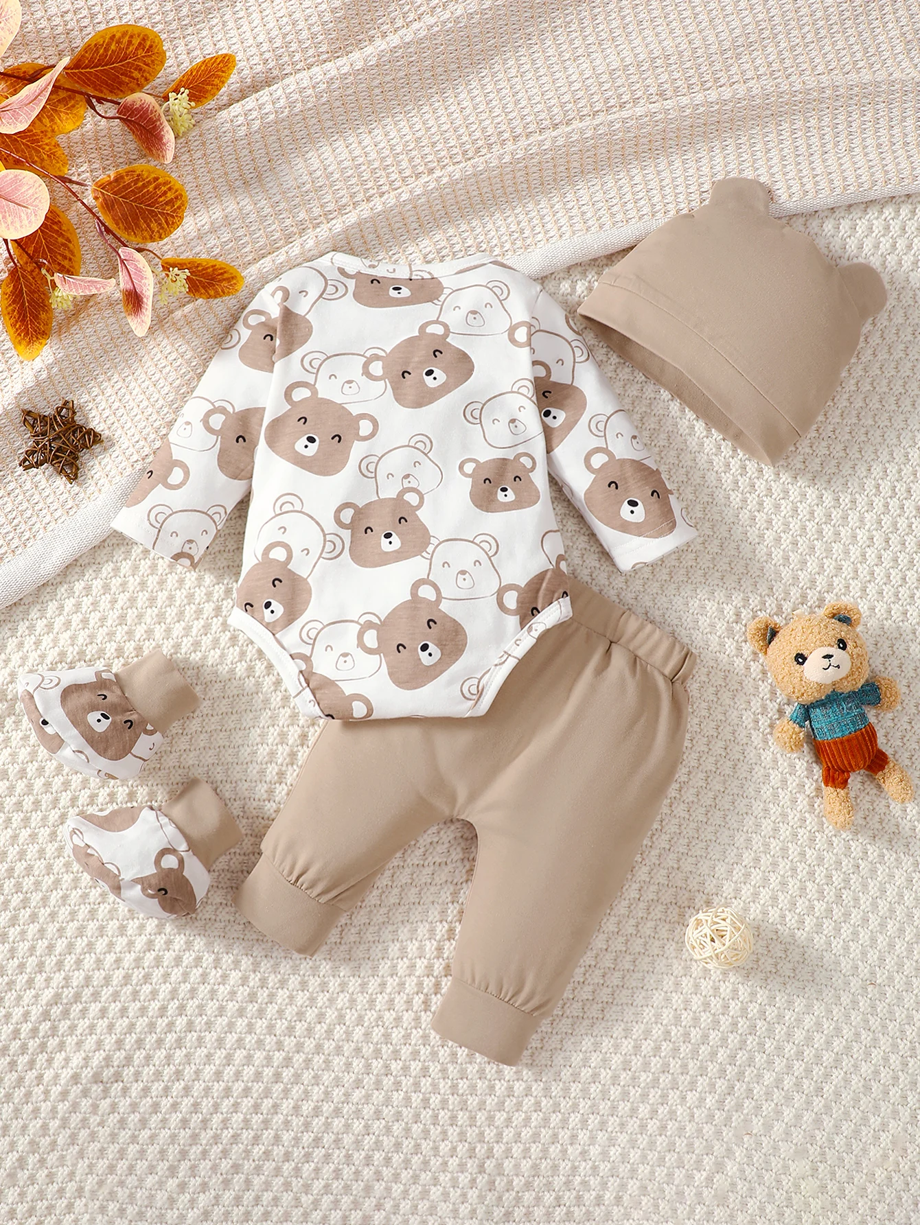4PCS Baby Bear Photography Outfit 6