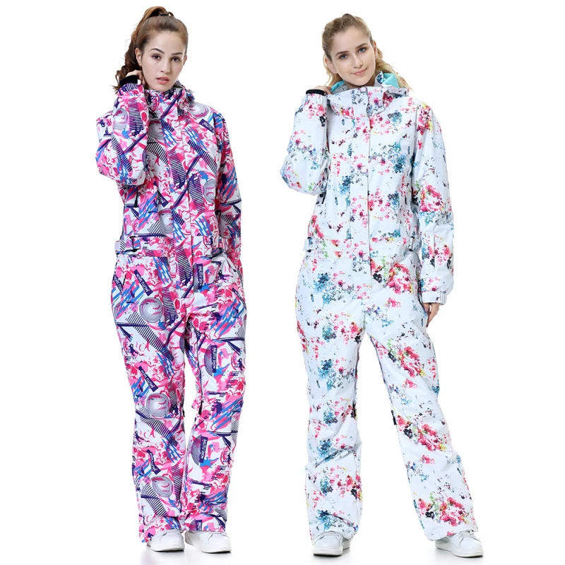 

2022 Sport Jumpsuit One Piece Woman Ski Suit Women Mountain Female Snowboarding Hooded Waterproof Outdoor Tracksuits Clothes