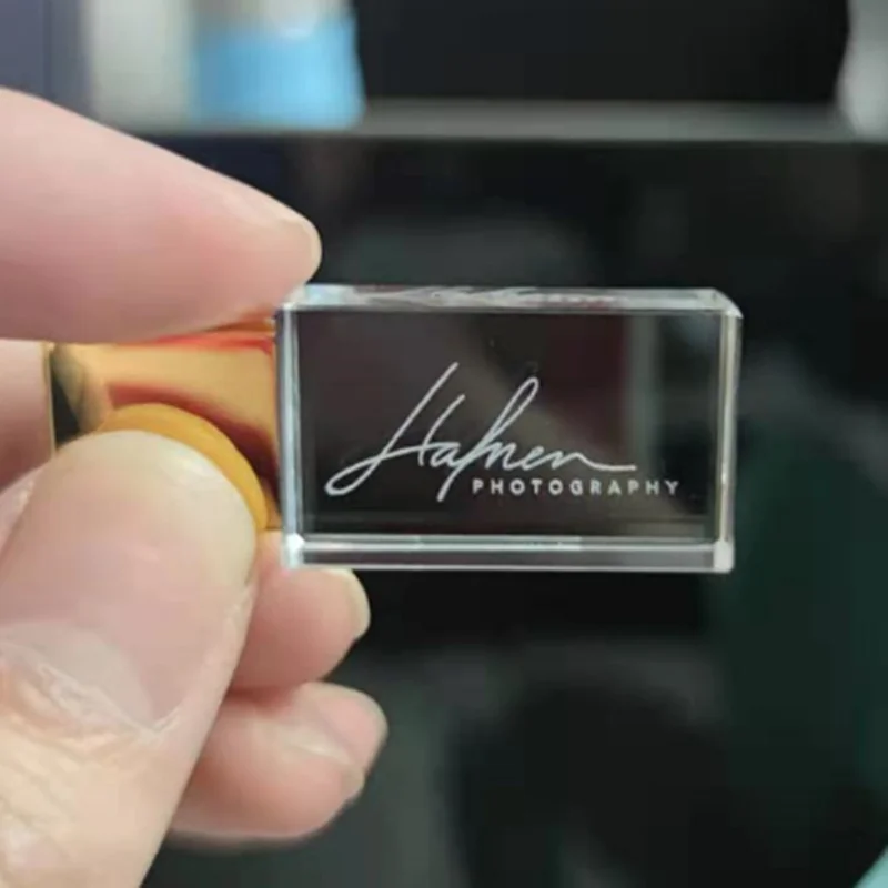 Бесплатный Пользовательский логотип, золотистый кристалл, флеш-диск USB ...