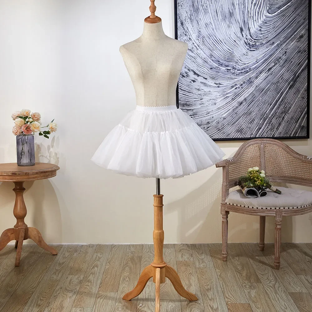 Petticoat Skirt Petticoat Underskirt Lolita Petticoat 35Cm Underskirt Black Petticoat Lolita Soft Yarn Boneless Skirt Support Daily Cosplay Violence Carmen Soft Korea Japan