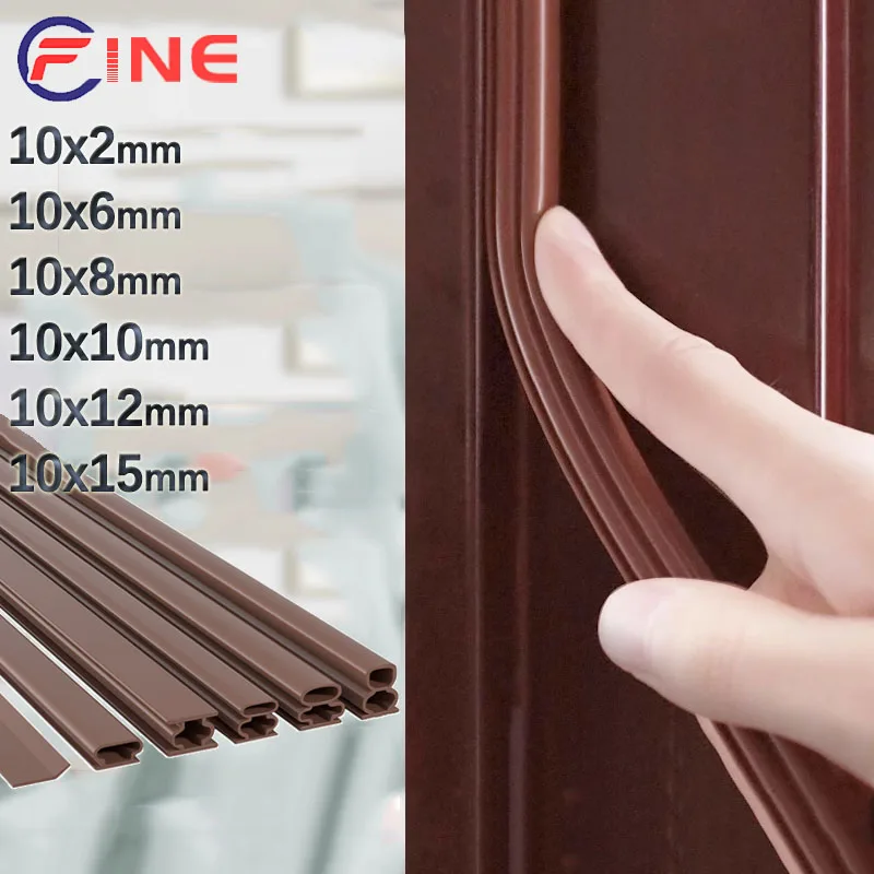 

6M Door Window Sealing Strip Silicone Rubber Self-adhesive Sealing Strip Keep Warm Dustproof Soundproof and Anti-collision Strip
