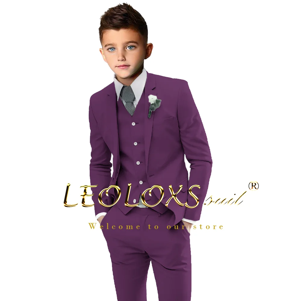 

Boys Suit 3 Piece Set - Handmade Suit Set for Weddings, Parties and Special Occasions (Coat + Vest + Pants) Kids Suits