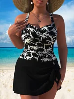 2026 New Plus Size Swimwear Women Printed One Piece Swimsuit Female Large Size Bathing Suit Skirt Summer Beachwear Swimming Suit