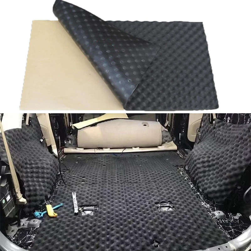 

80*50*2cm Car Sound Deadener Noise Insulation Acoustic Dampening Foam Subwoofer Mat Car Sound Deadener Sticker Soundproof Cotton