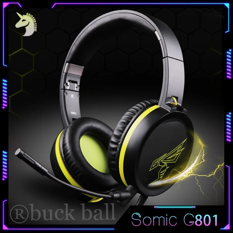 

Somic G801 Gaming Headphone Wired Headphones Low Latency Headphone Gamer Head Sets Noise Reduction Sound Insulation Head Set