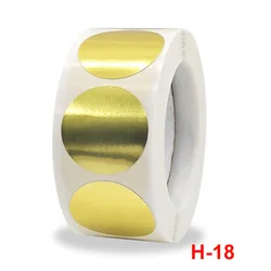 50-500 Pieces Bronzing Gold Color Round Sticker Seal Label Scrapbook Decoration Handmade DIY Stickers