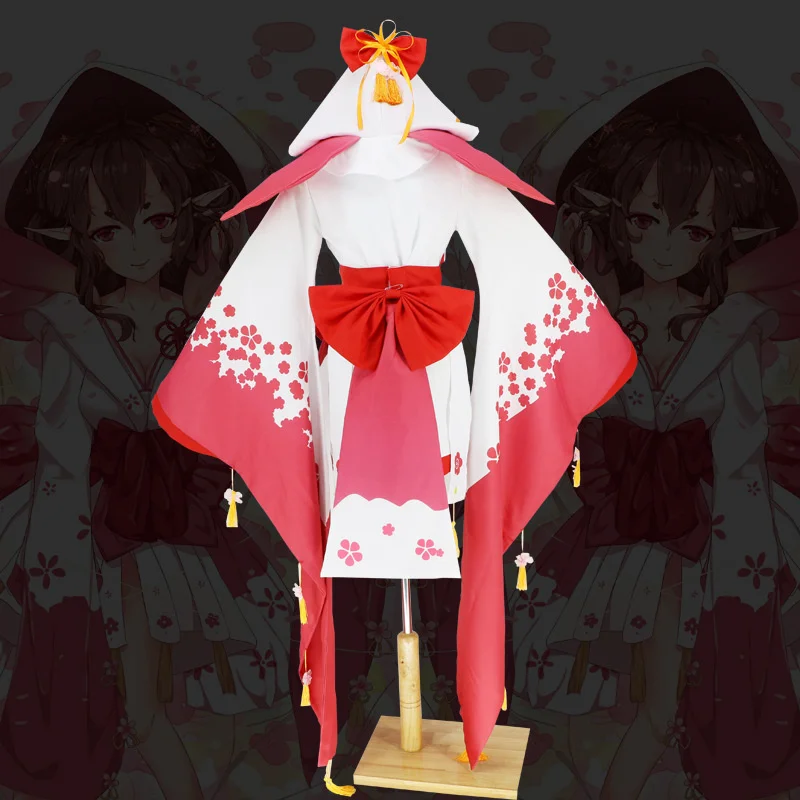 Onmyoji Christmas Cosplay Hotarugusa Initial Costume SR Peach Blossom Banshee Kimono Hotarugusa Costume