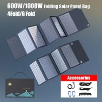 Panneau solaire 1000W, sac pliable Portable, sortie USB + DC, chargeur solaire, alimentation extérieure pour maison, générateur d'énergie pour téléphone Portable 2