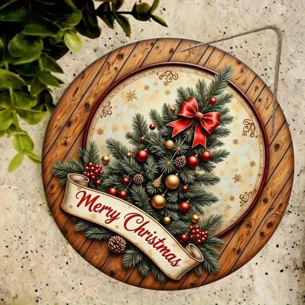 Christmas Tree Wooden Hanging Sign 1