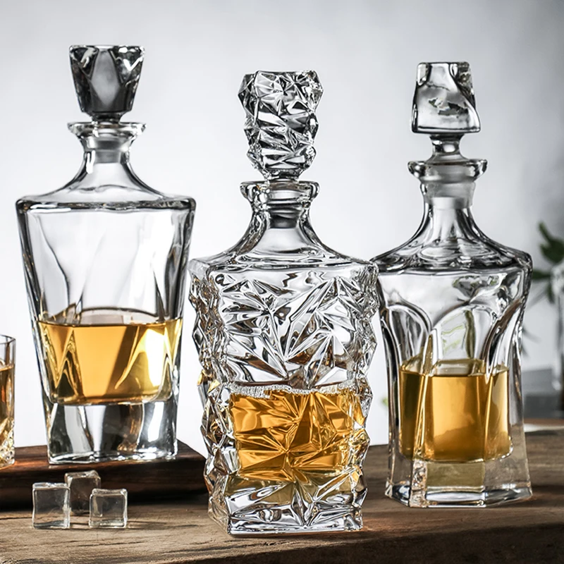

Whisky Decanter Gift Bar Sets Shaker Glass Gift Bottle Crystal Mini Bar Sets Cup Brandy Kitchen Blender Seti Drinking Sets