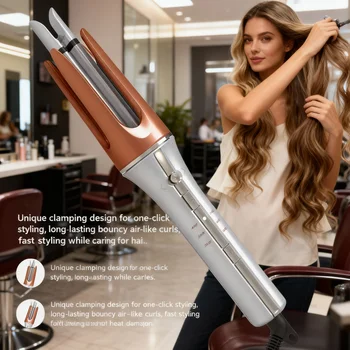 Auto Negative ions Rotating Hair Curler 3 grades Temperature Ceramic Fast Heat Hair Curler Big Wave Curling Iron Styling Tools 1