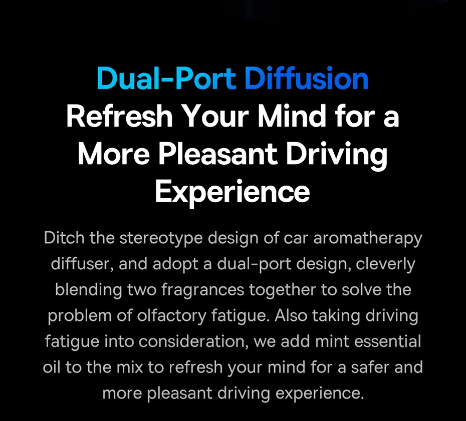 chube Máy Khuếch Tán Nước Hoa Khô Baseus Wisdom Car Smart Dual-port Atomized Aromatherapy Diffuser (Cup Holder Version)