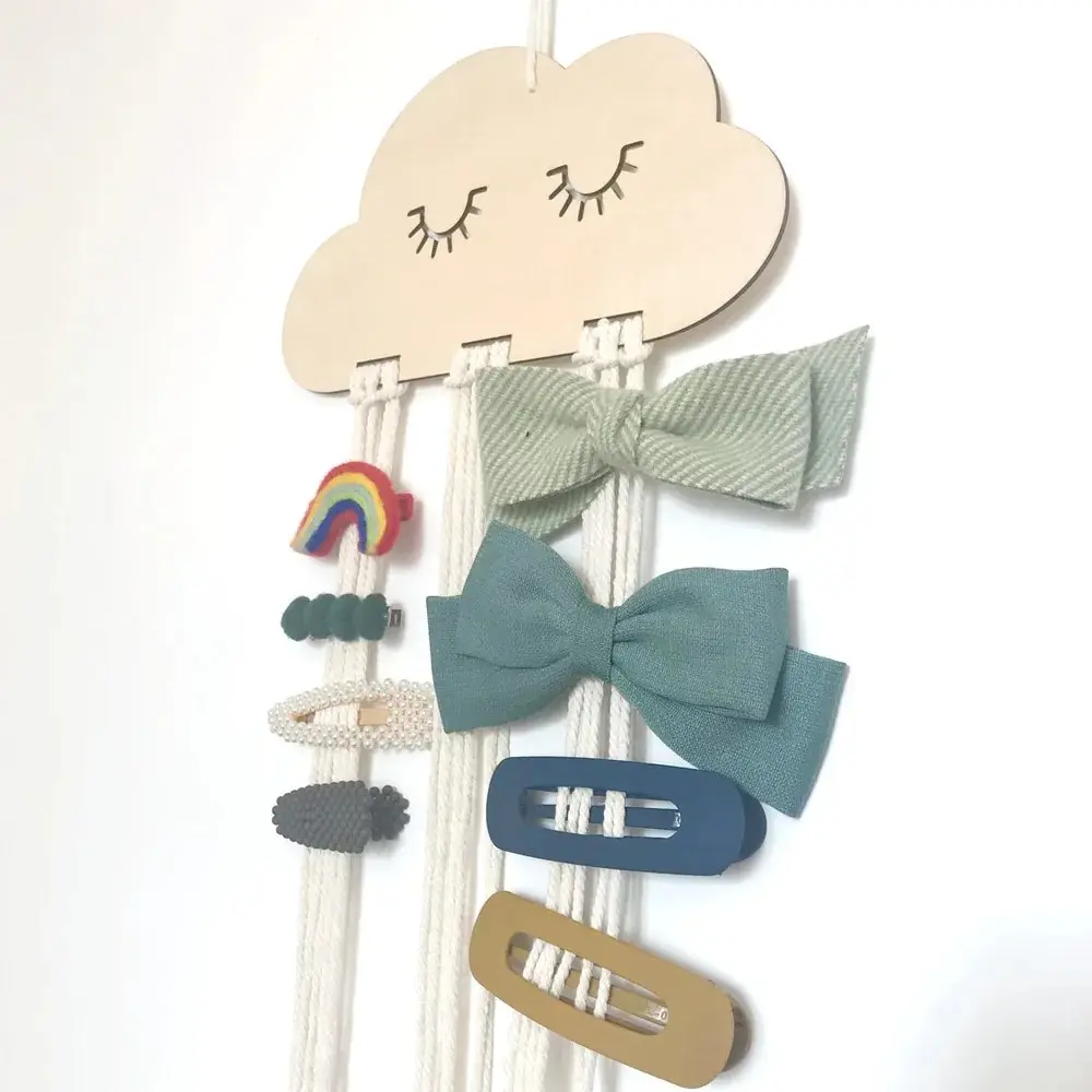 원목 구름 모양 보석 머리핀 보관 도구