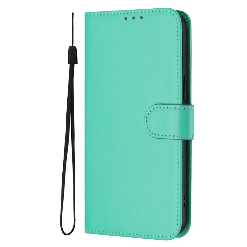 Candy Color Flip Stand Leather Phone Case - Universal Fit