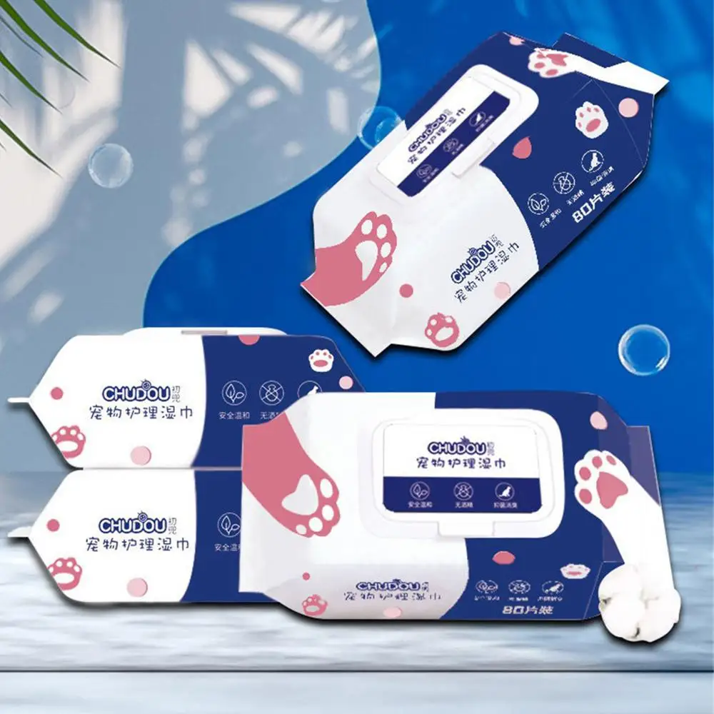 Pet Cleaning Wipes Pet Wipes Ro Pure Water Formula Pet Care Health Care And Cleaning Specific Cleaning Deodorizing Wet Tissue No Wash