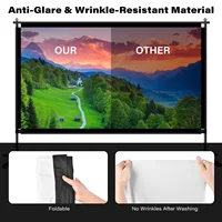 Projector Screen Stand16:9 4K 1080 HD Portable Projection Screen for Home Office Garden Moive Theater Cinema 100-150inch - Image 6