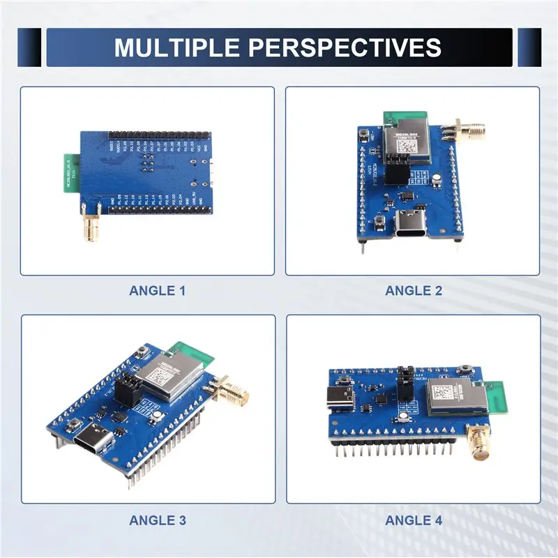 【CYBER MONDAY】무선 및 RF Lora 모듈 장거리 BLE 6.0 Lorawan 콤보 RF 모듈 MX25LE02 LLCC68 NRF54L15 PCB 안테나 Uart