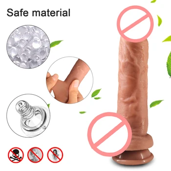 Heating Thrusting Realistic Dildo Vibrator Wireless Remote Layer Silicone Super Big Penis Dildos Sex Toys For Women Adults Shop 5