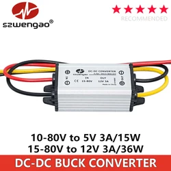 Universal Waterproof DC - DC Buck Converter Step - Down Power Supply (10 - 80V to 5V 2A)