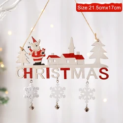 Festive Gnome Santa Wooden Hanging Ornament - Christmas Decoration (5)