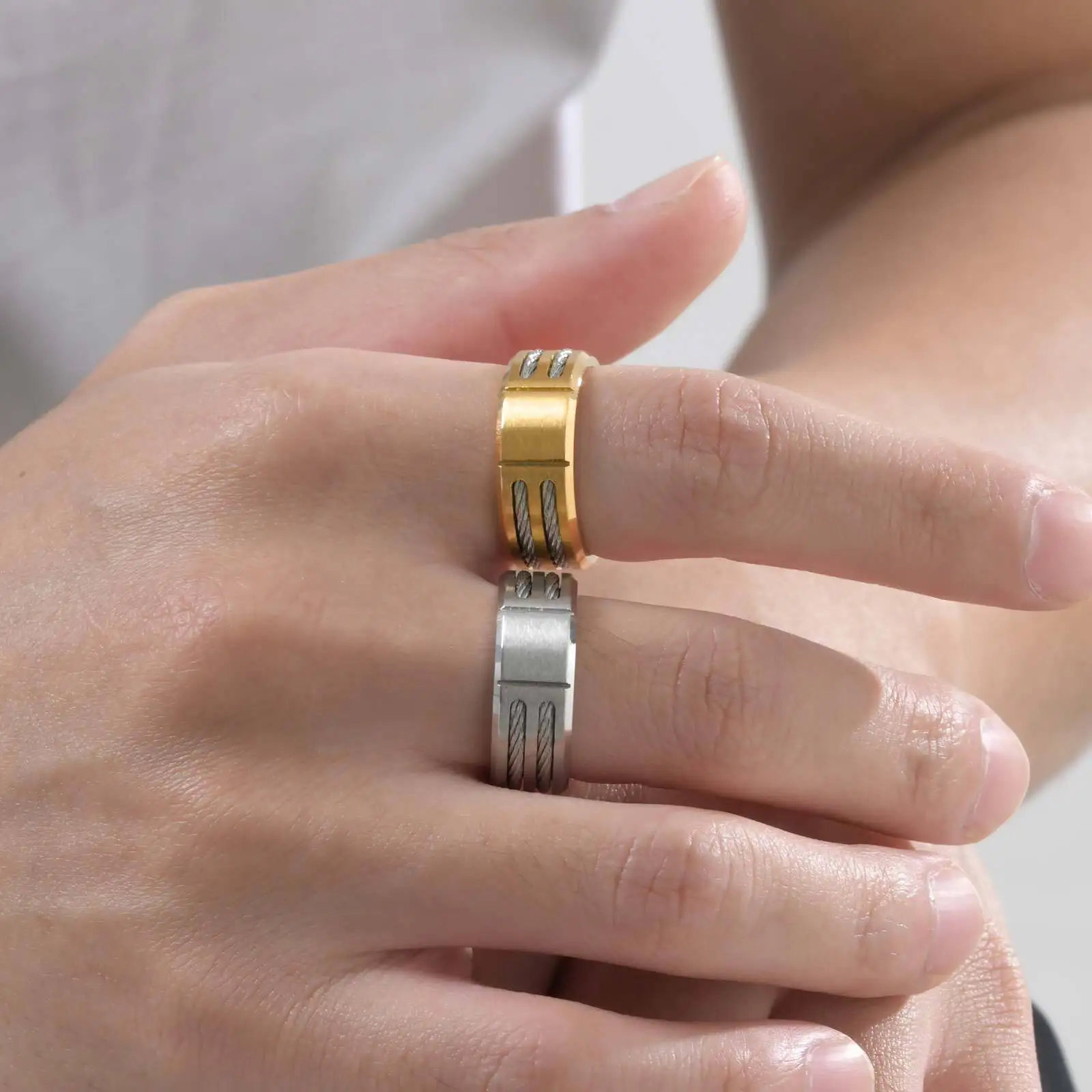 Masonic-Inspired Chunky Waterproof Stainless Steel Ring