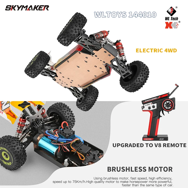 Voiture Télécommandée WLtoys XKS 144010 1/14 4x4 Tout-Terrain