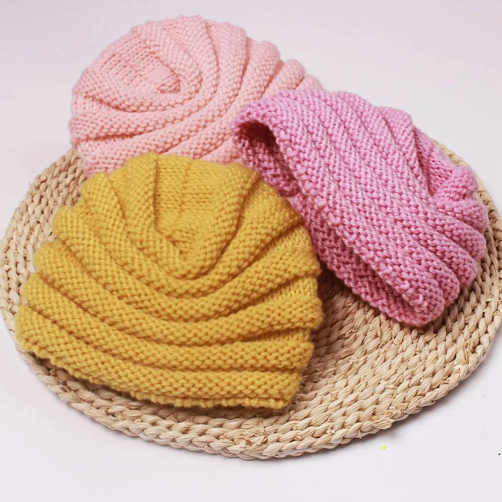 Winter Baby Knit Hat Infant Bonnet Toddler Turban Hats For Girls Boys Accessories Kids Cap