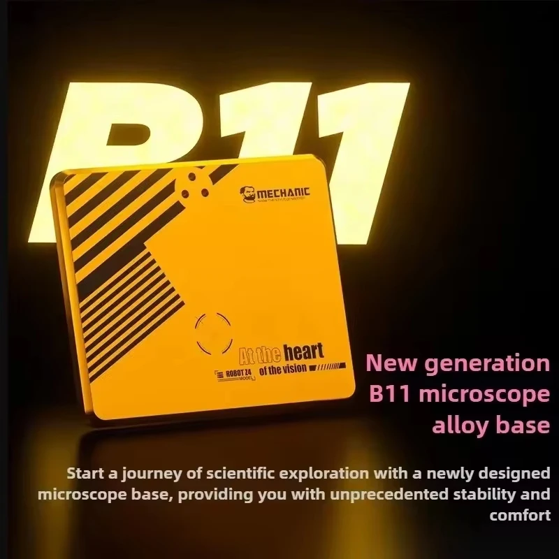 MECHANIC ROBOT Z4-B11 삼안 스테레오 산업용 현미경 6.5-60X 연속 줌 WF10X25 PCB 수리 도구 용 4K HD 카메라