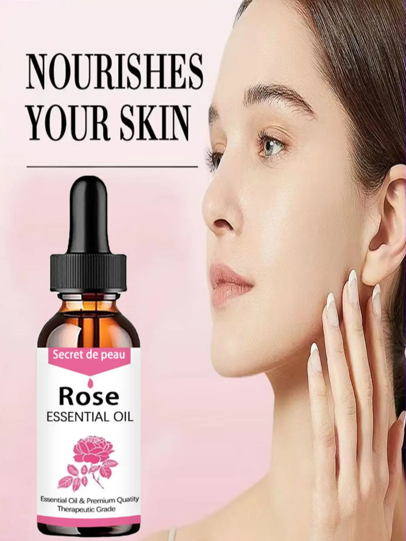 Rose essential oil, brightens skin tone, moisturizes and nourishes skin 2