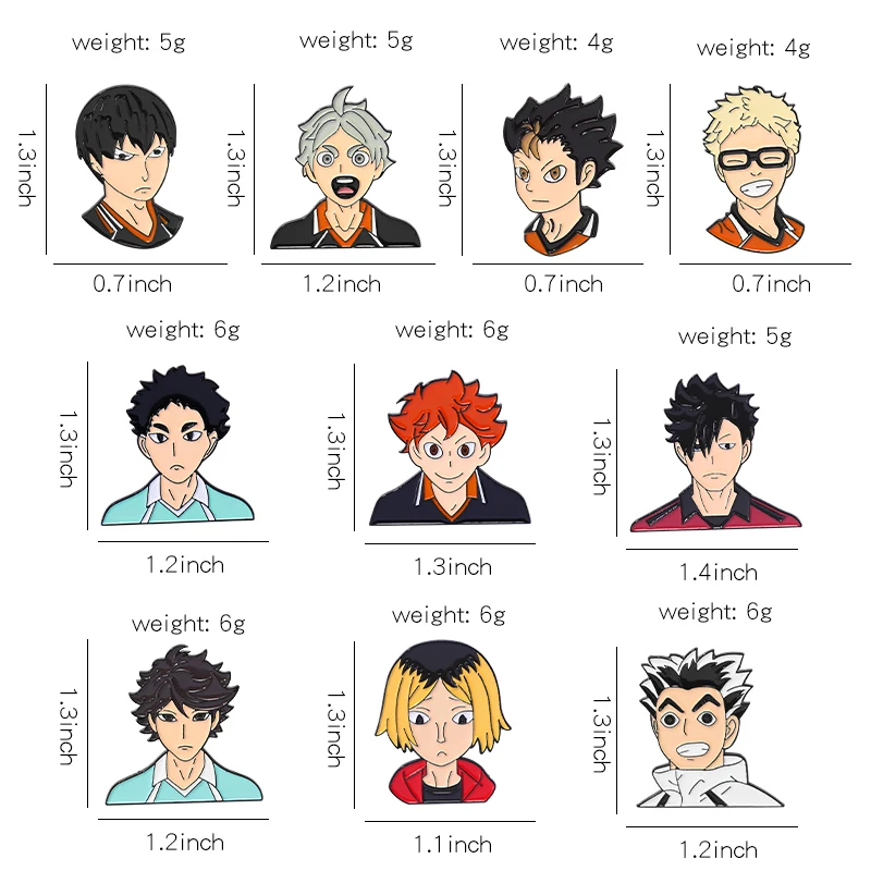 8 Personagens do Anime Haikyuu feltro