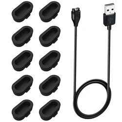 Enhanced Portable USB Charger Cord with Dust Plug (Cable - Black Plugs)