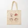 Four Cute Mushroom Friends Cotton Xia Canvas Bag Unisex Handbag Fabric Ladies Tote Grocery Fashion Printed Casual 1