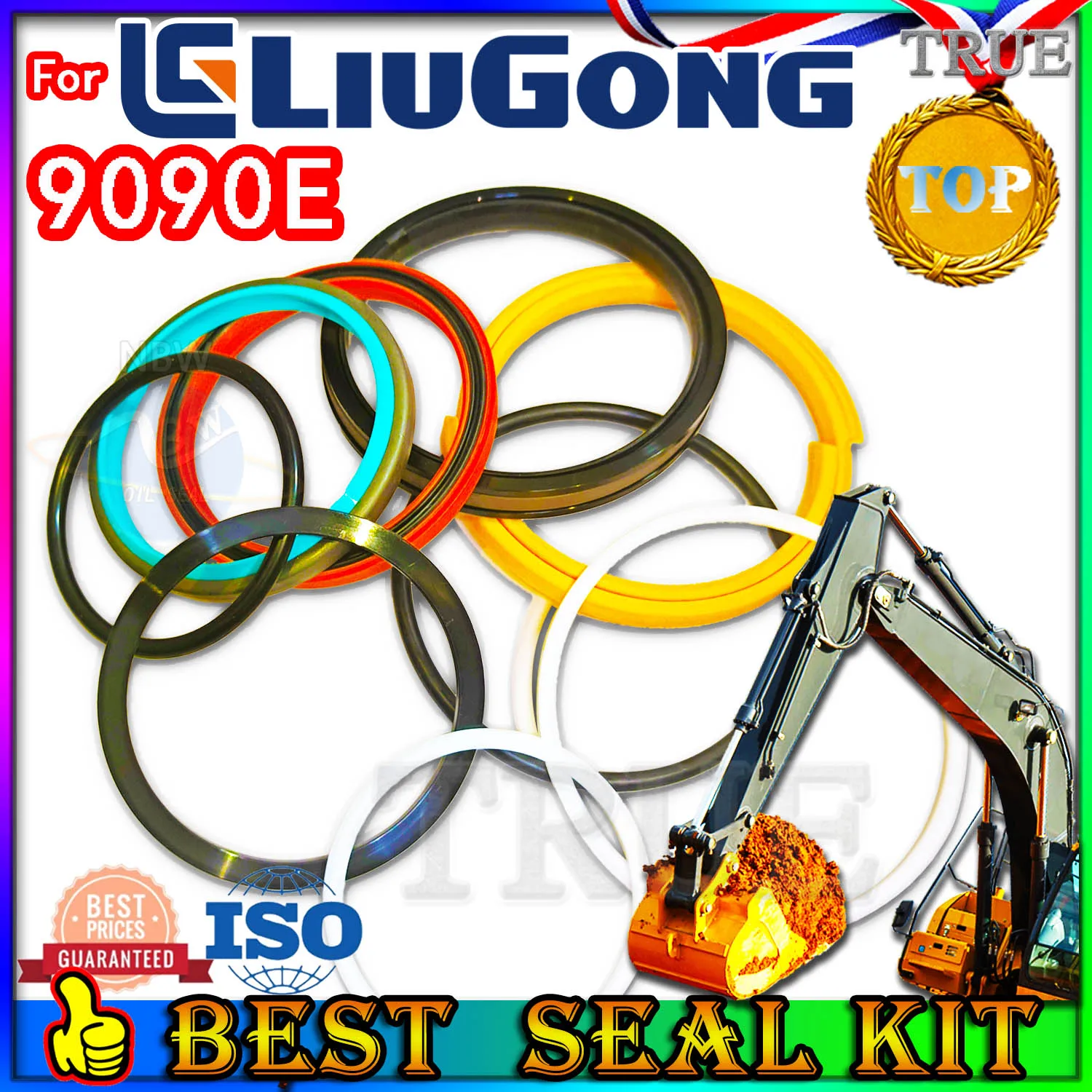 

For Liugong 9090E Oil Seal Repair Kit Boom Arm Bucket Excavator Hydraulic Cylinder Best Reliable Mend proof Center Swivel Pilot