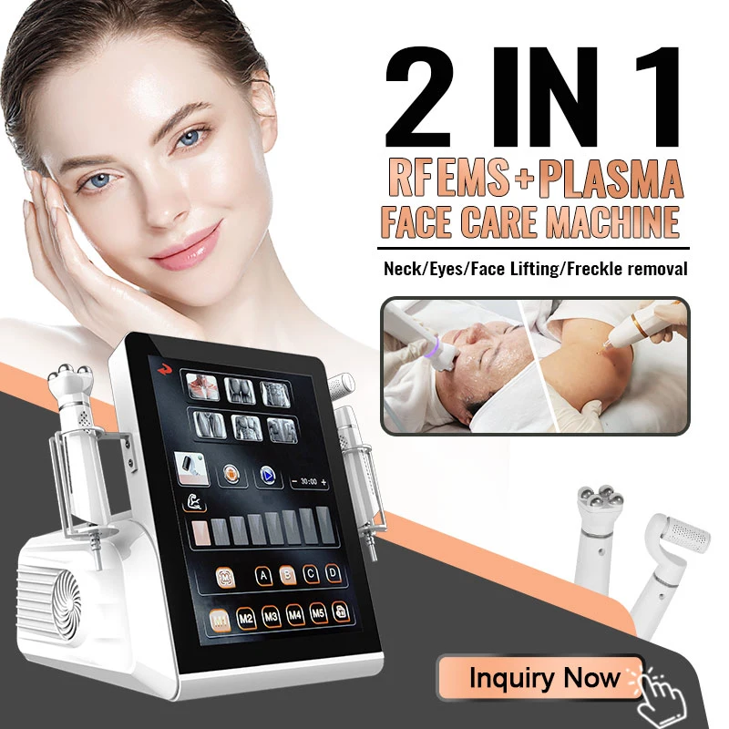 

New Upgrade 2 IN 1 Plasma Pen RFEMS Skin Tightening Acne Treatment Wrinkle Removal Skin Rejuvenation Ozone Jet Plasma Pen