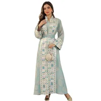 Abaya de l'Aïd pour femme, robe de soirée, ensemble 2 pièces, Kaftan Jalabiya, élégante, musulmane, Dubaï, Vestidos Largo, Ramadan, Caftan, Robe longue, Abayas 2026 6
